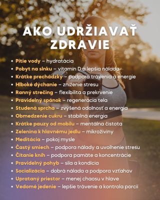 Udržať si pevné fyzické aj mentálne zdravie nemusí byť zložité. Často stačí niekoľko malých, každodenných návykov, ktoré...